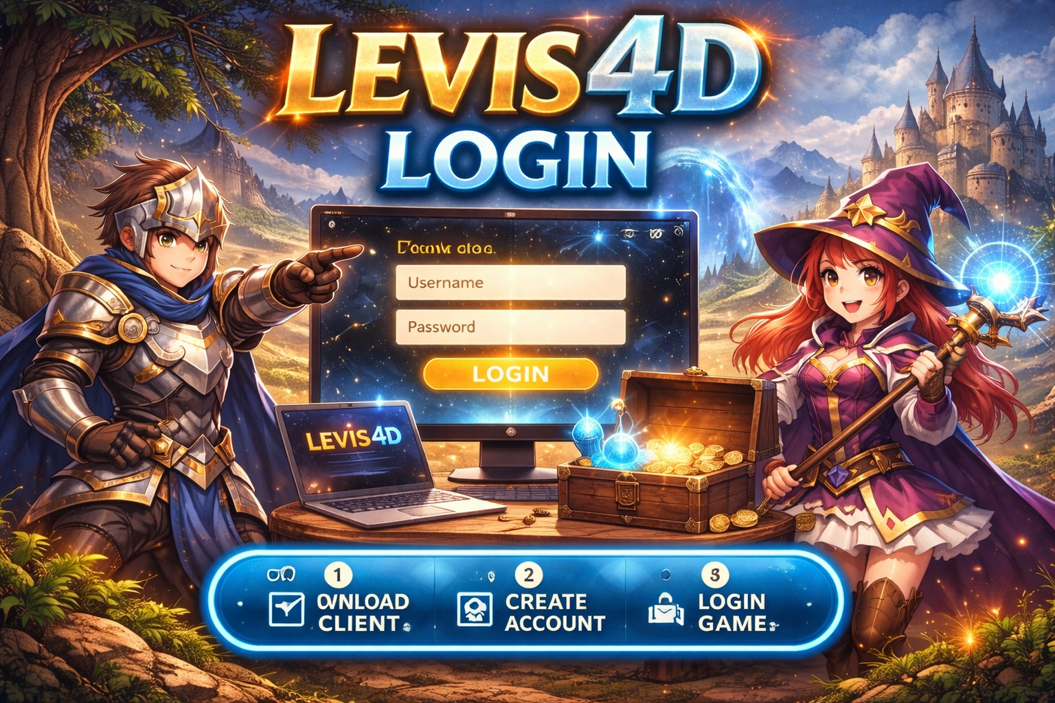 Cara login Levis4D Seal Online